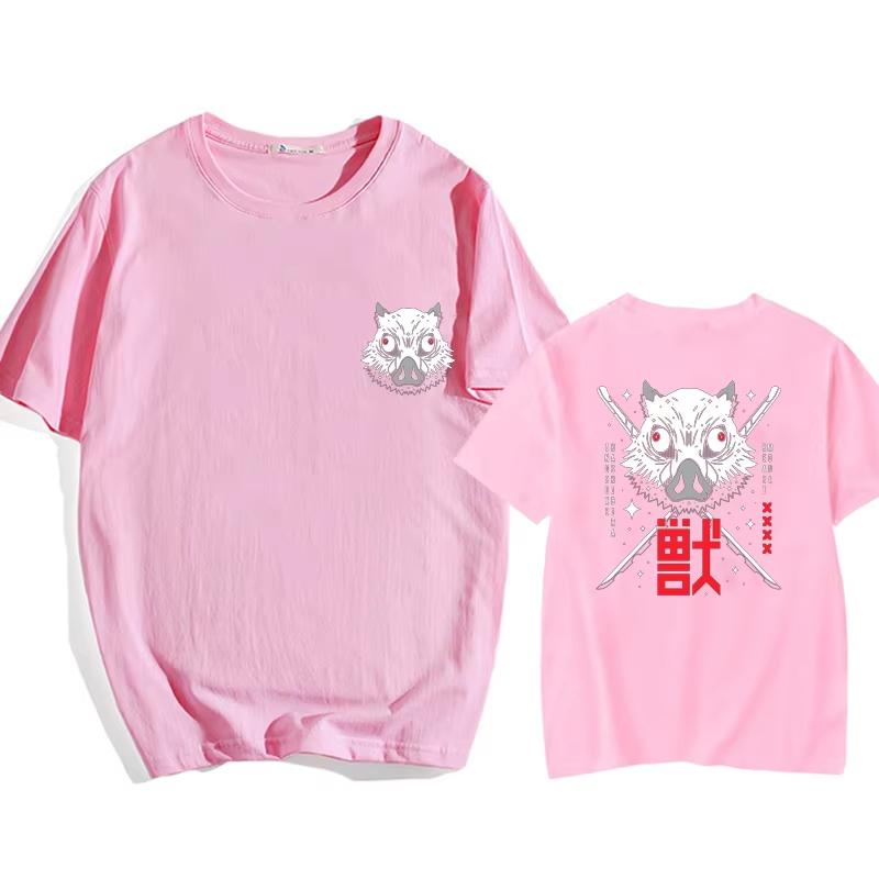 

Demon Slayer Print Unisexs and Womens cotton Tshirts 2026 summer Cartoon pattern Loose casual shortsleeved top S