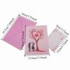 Elegant 3D Heart Tree Greeting Card Paper Sculpture Wedding Blessing Card  Party Accessories