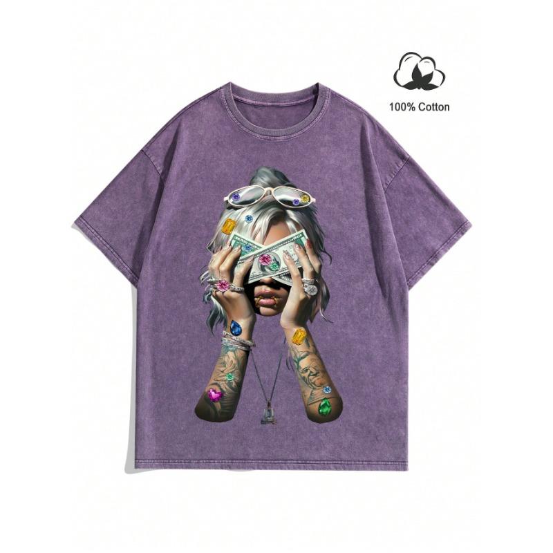 

Хлопковая футболка с коротким рукавом в стиле ретро, выстиранная, мужская футболка с коротким рукавом, уличный стиль, темная, мужская футболка с коротким рукавом XXXL