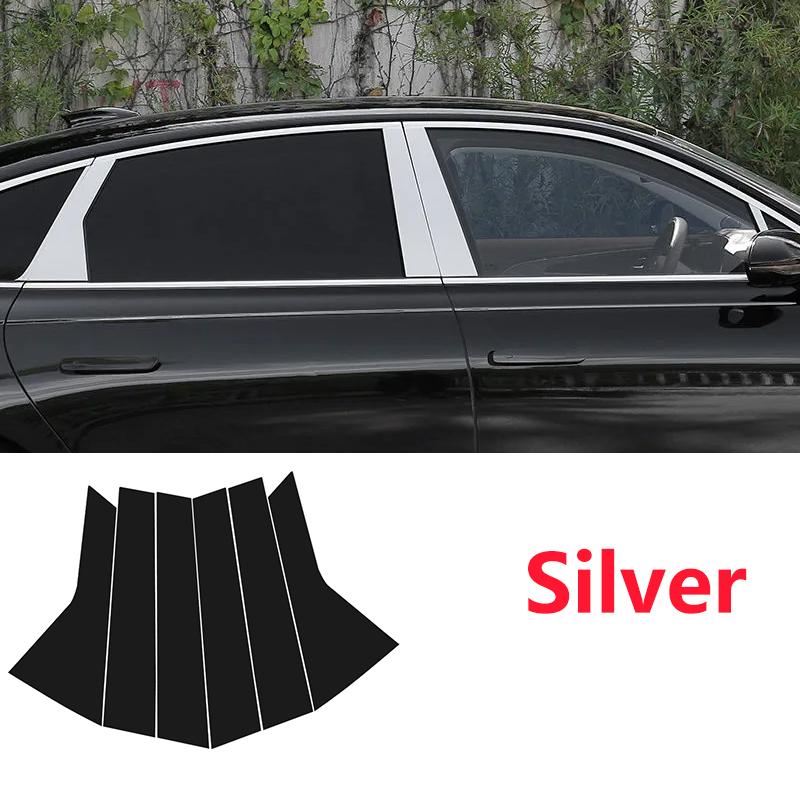 For Hyundai Tucson Accessories NX4   2024 LWB Window Trim Cover B C Pillar Posts Center Column Sticker Car Accessories
