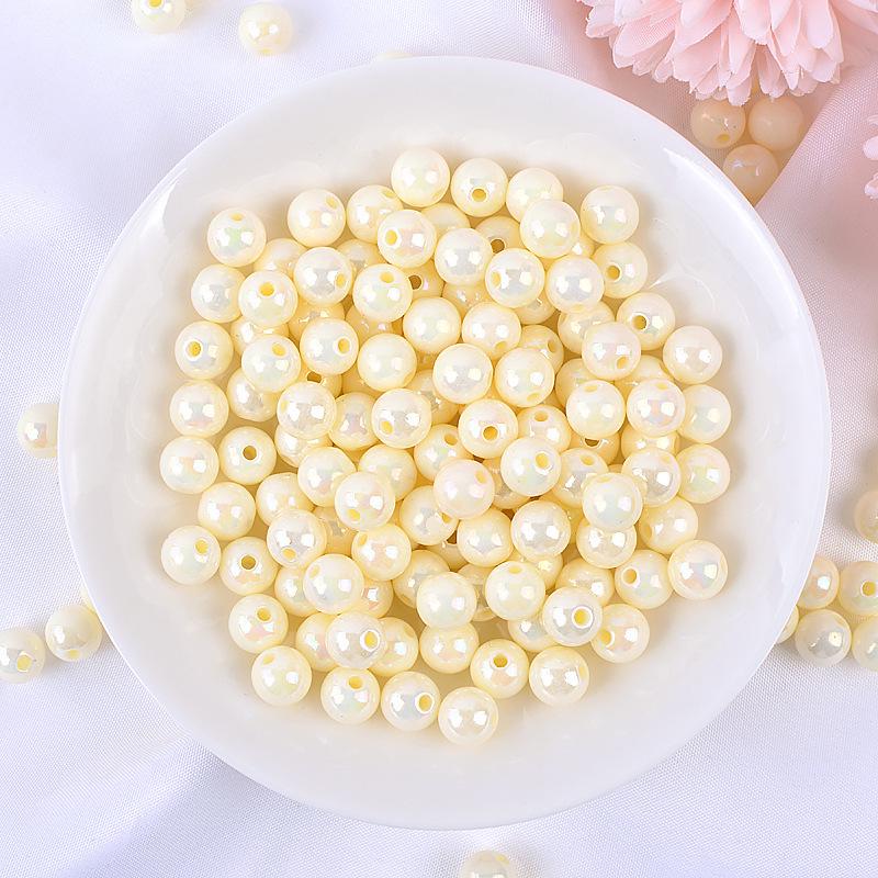 Acrylic Solid Color Round Beads for DIY Jewelry Bracelet Making
