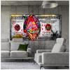 Wall Art Gold Modern Popular Colorful Hundred Money Canvas Painting Quadro Street Abstract Poster Picture Home Decor