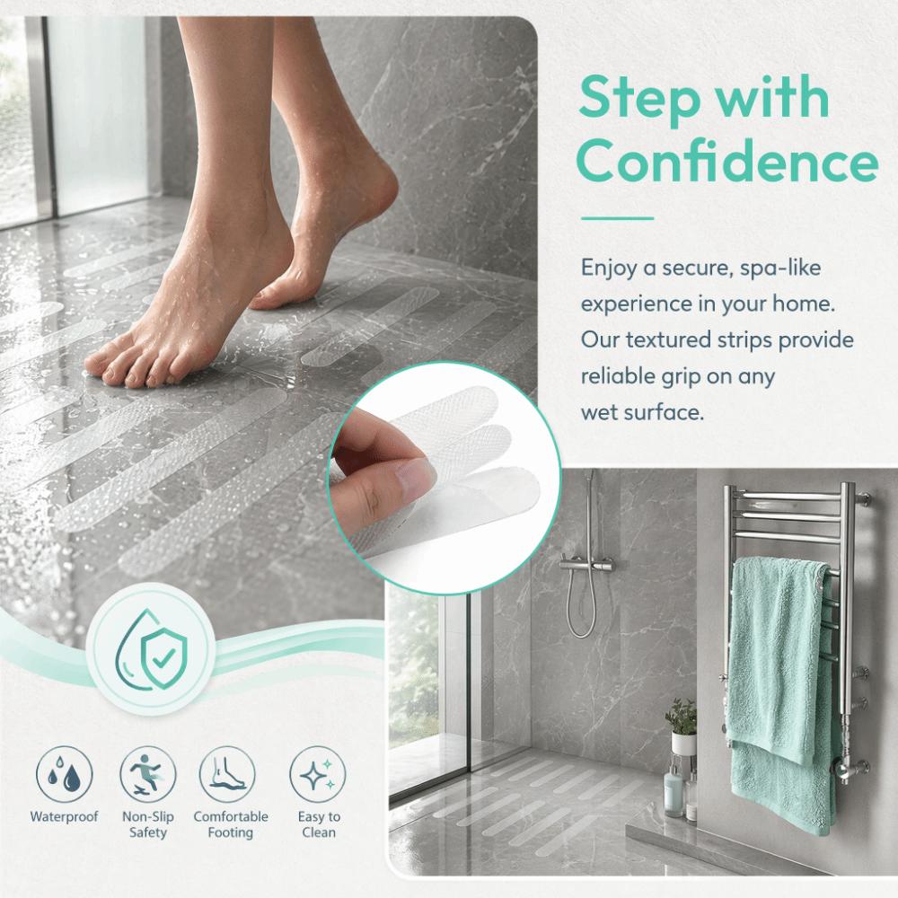 24 PCS PEVA Anti Slip Strip Self Adhesive Bathtub Sticker Practical Non Slip Sticker  Family