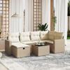 VidaXL Garden Lounge Set with Cushions 7 Pcs, Patio Sofas, Patio Furniture Set, Outdoor Furniture, Beige 3263494