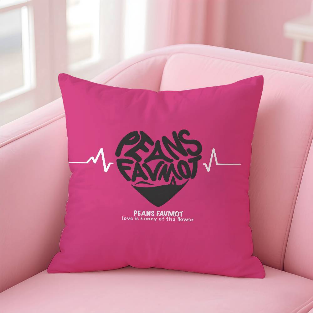 

Creative love letters Pillow Case pattern printing pillowcase living room sofa cushion cover bedroom room decor 16x16Inch