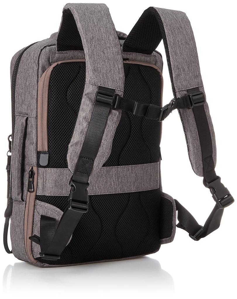 P.I.D. Lightweight, Thin-Depth Business Backpack, PAN221, Gray