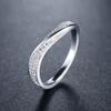Tancise Classic 925 Sterling Silver  Zircon Ring Ladies Jewelry Wedding Promise Party Gift