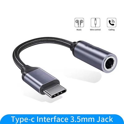 Adaptér pro sluchátka s konektorem USB-C 3,5 mm jack, USB-C na 3,5 mm jack pro sluchátka, Aux audio adaptér pro Huawei P30 Xiaomi Mi 10 9 ES