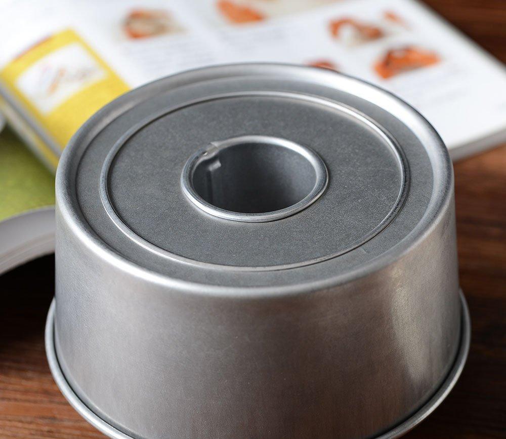 Tiger Crown Silver Cake Pan, 140 x 70mm, 14cm Chiffon Cake Pan, Steel with Aluminum Plated, Removable Bottom, 1273