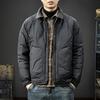 Doudoune homme rétro années 90 - Collection 2025 - Coupe tendance, chaude et ample avec revers anti-froid