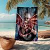 Ultra-Soft Beach Towel with Dark Theme,Ideal for Pool - Camping, Diving - Perfect Travel Essential, Vibrant Beach Towel.