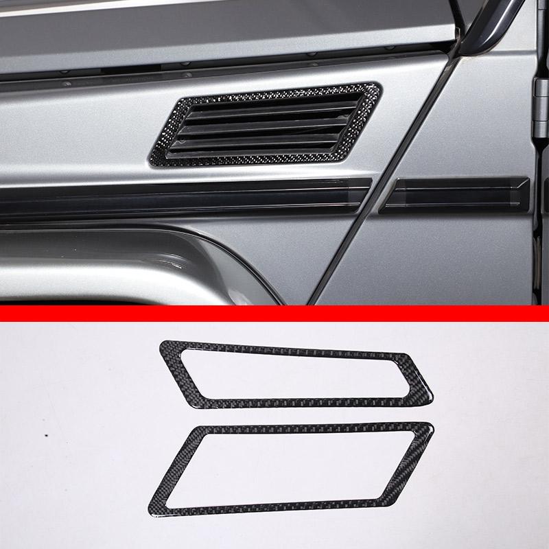 Soft carbon For Mercedes Benz G class W463 2013-18 Car Air Outlet Door Handle Trim sticker Inner & Outer Decoration Accessories