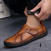 Large Size 48 Men's Shoes Handmade Casual Shoes Men's British Fashion Trendy Shoes Low Top Comfortable Business Leather Shoes