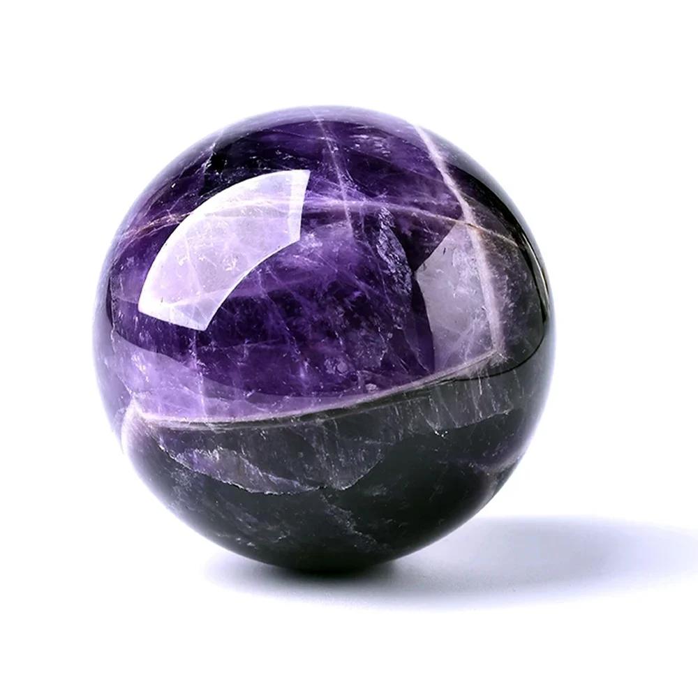 1 Stück natürlicher Traum-Amethyst-Kugel, polierte Massage-Kugel, Reiki-Heilraum-Dekoration, Kristall-Handwerk, Stein-Globus, Souvenirs 4-7 cm