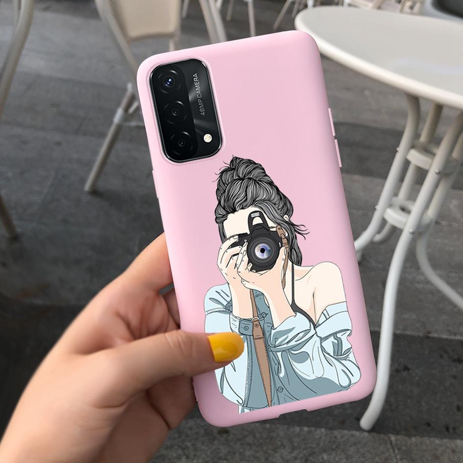 A74 Fodral För OPPO A74 CHP2219 Fodral Lyxigt Fjäder Dinosaurie Daisy Mönster Bakre Skydd För OPPO A74 5G CPH2197 A 74 Mjuk Capa