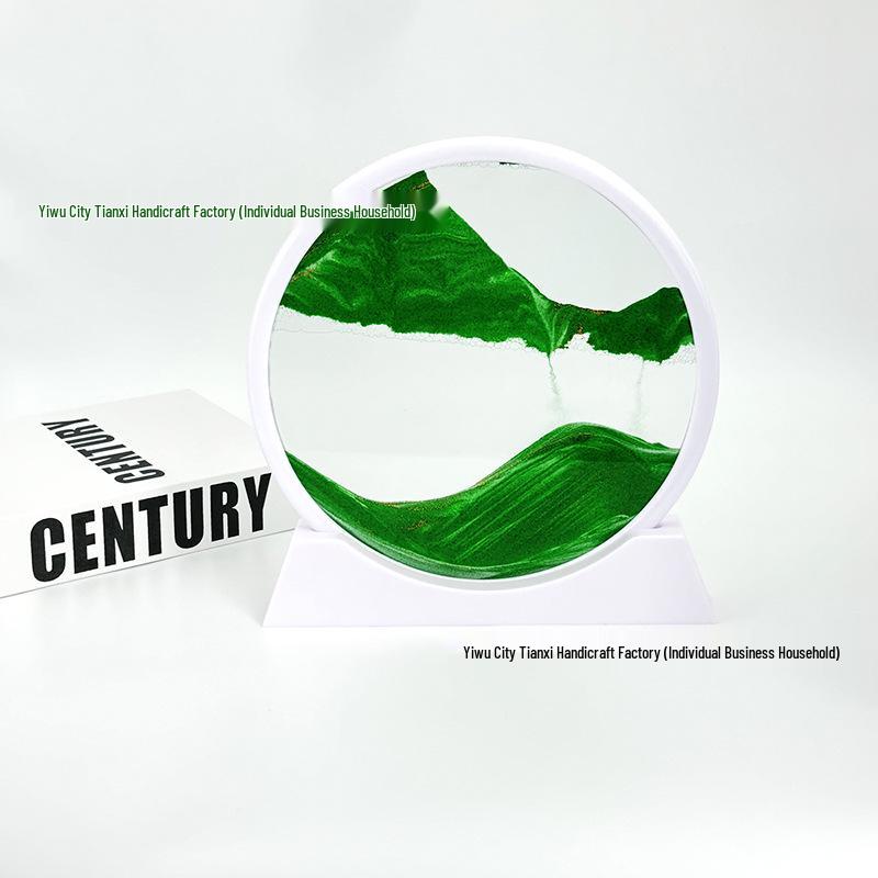 

3D Картина с песочными часами: Динамичное украшение для гостиной и домашний подарок 7 inch glass diameter 18CM