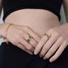 Yori Modern Minimalist Smooth Stainless Steel Plain Ring Metal Stylish Statement Gold Plated Jewelry Waterproof