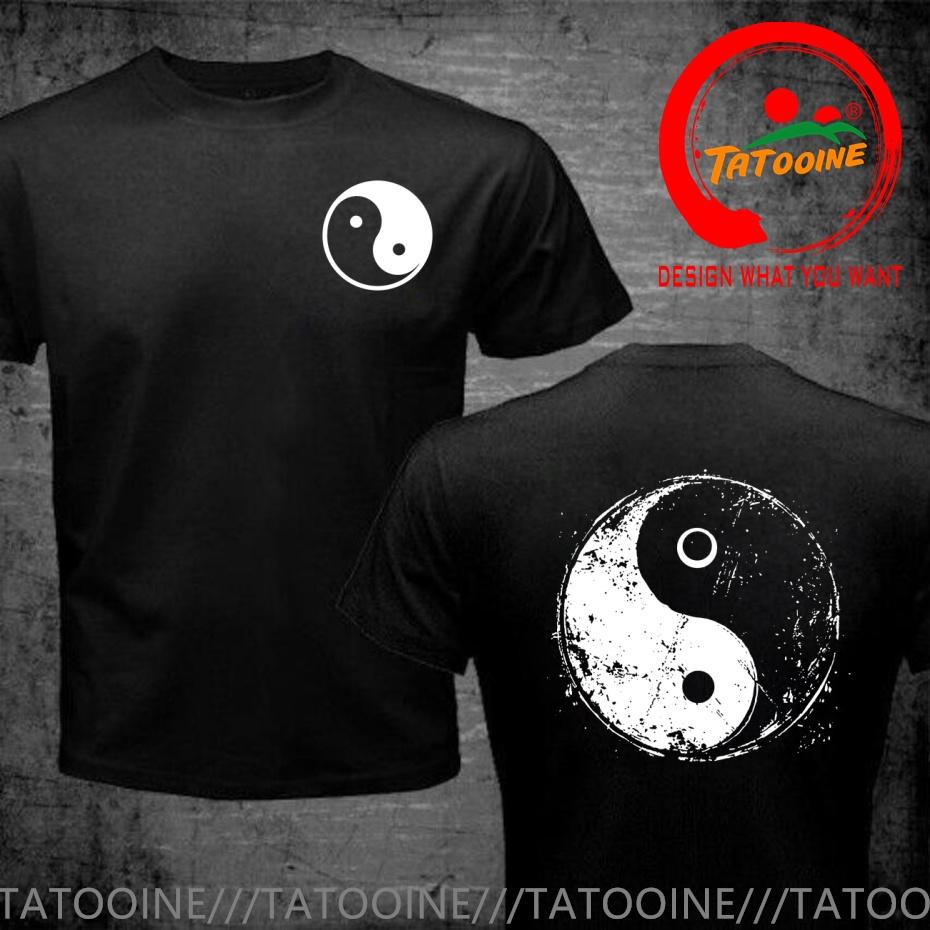 Vtipný design Yin Yang Vintage Grunge Opotřebovaný Tai Chi Tričko Unisex Móda Trendy Ležérní Oblečení Stylové Vrcholy Tričko Leisur