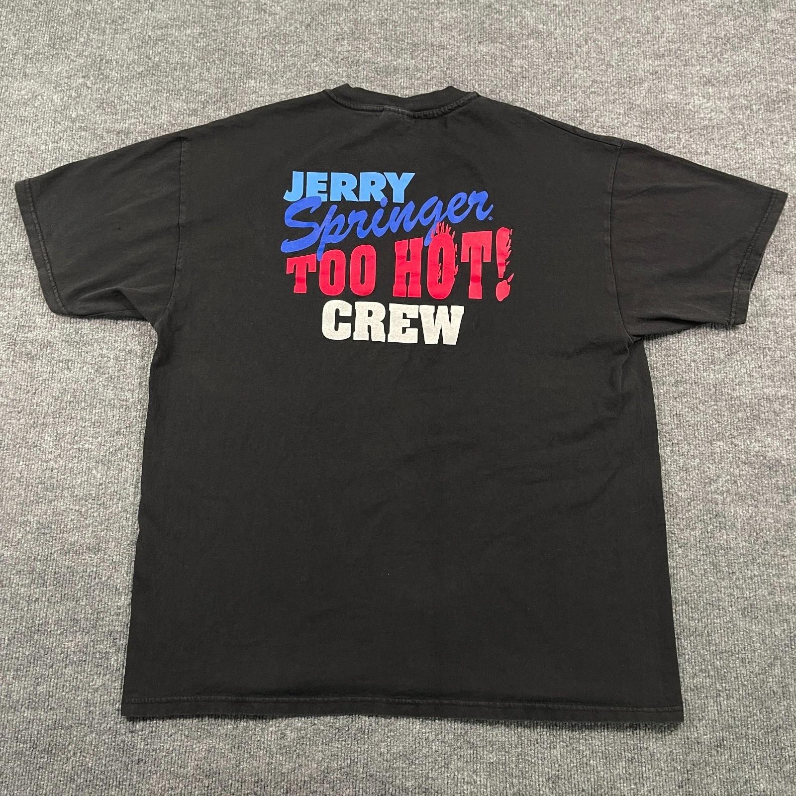 Vintage 90s Jerry-Springer Show Crew Shirt XL 23x29 Black M