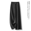 Gray High-Waisted Wide-Leg Suit Pants for Women - Spring/Autumn 2025 Trendy Casual Straight-Leg Style