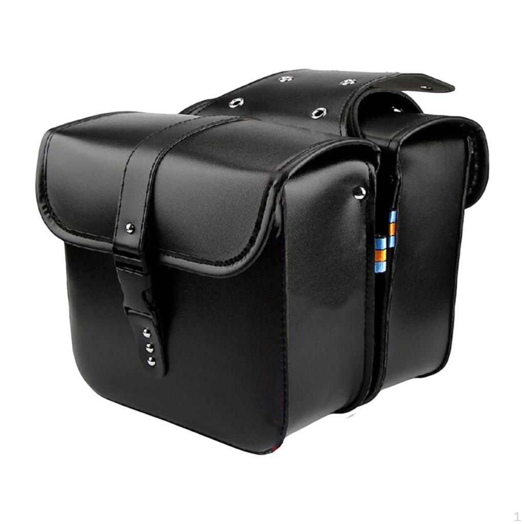 2 Pieces Motorcycles Saddlebags Motorbike Luggage Bag Portable Firm Attachment Tool Pouch for