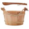 4L Large Capacity Wooden Sauna Bucket Ladle Kits Steaming Bathroom Tool Tub Barrels Portable Wood SPA Bucket Enduring