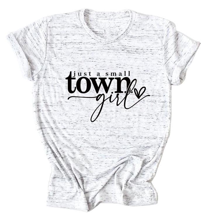 Wish casual just a small town letter print fashion ladies short sleeves