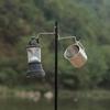 Camping Stand, Aluminum Alloy Lamp Stake and Hook, Adjustable Hanger for Outdoor Picnic, ,