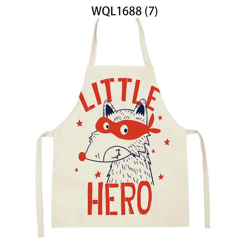 Süßes Fuchs-Muster Leinen Kochschürzen Frau Mann Reinigungs-Küchenschürzen Backzubehör Haushalts-Schürze Reinigungszubehör