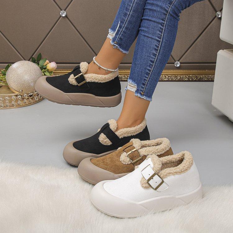 2025 Winter Samt Rutschfest Verdickt Warme Baumwollschuhe Neue Schnee Kurze Stiefel Modische Vielseitige Outdoor Damen Baumwollschuhe