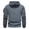 Pánské ležérní módní jednobarevné mikiny s kapucí s dlouhým rukávem