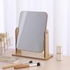 Portable Wooden Desktop Makeup Mirror – High-Definition, Rotating Vanity Mirror for Dorms and Students