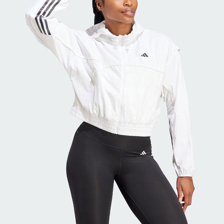 Adidas Hyperglam Wind.Rdy Windbreaker Training Fitness Hooded Jacket Women Jackets White IL6976