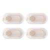 4pcs Wall Mounted Tooth Brush Case Clear Non Punched Self Adhesive Hanging Tooth Brush Cover Cap for