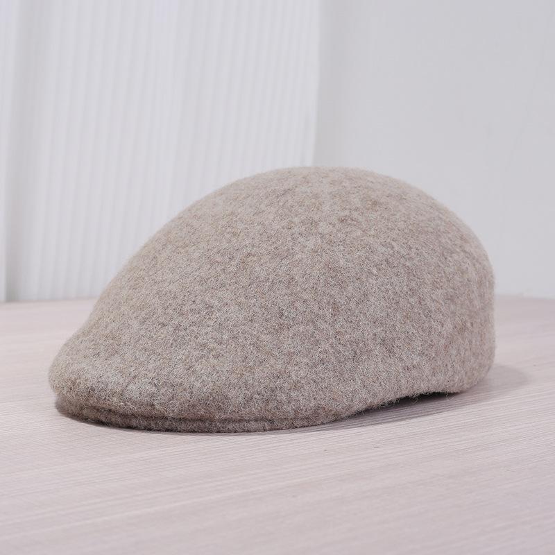 Autumn Winter Newsboy Cap - British Retro Wool Beret Korean Style Unisex Warm Peaked Hat, Fashionable Winter Beanie