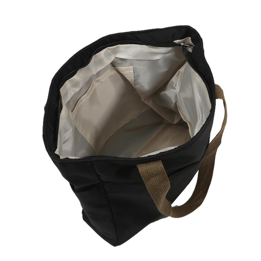 1Pc Women's Tote Bag Canvas Sewing Thread Large Capacity Advanced Sense Handbag Convenient Practical Female's Commuter Bag