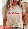 Je t'aime T-shirt, Fransk T-shirt, Valentinsgave, Jeg elsker dig T-shirt E-115