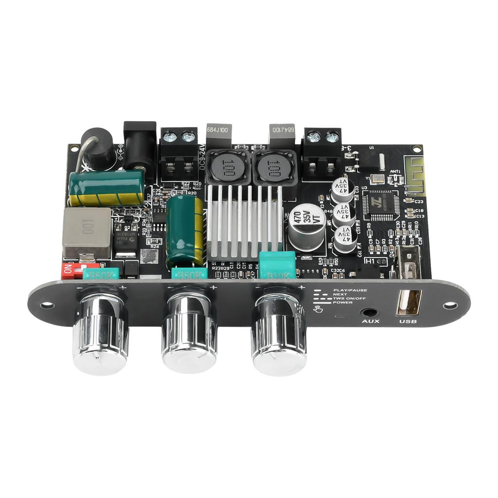 100W BT Amplifier Board ZK-1001U with Boost Mono Treble Bass TWS DIY Speaker TPA3116D2 AMP AUX USB Input Bass/Treble Control
