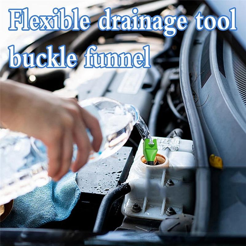 4Pcs Multi-Function Pour-Free Funnel Snap-On Funnel For Automobile Oil And Household Use