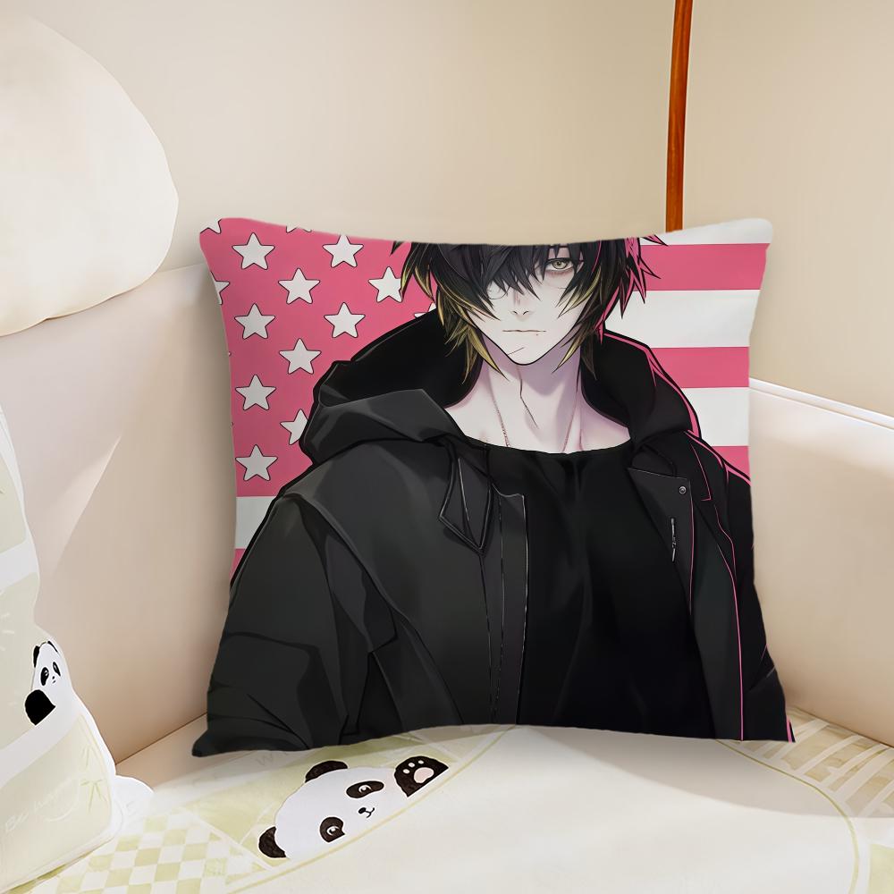 game art manga anime Slow Damage Towa cushion cover Plush Fabric Soft Double Sided Print Sofa Cushion Cover Throw Pillow Covers