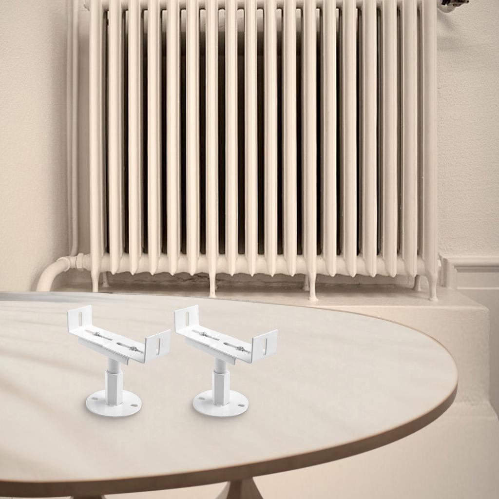 2 szt. Uchwyt do grzejnika Stalowy Aluminiowy Uchwyt podłogowy Regulowany Uchwyt 8-13 cm Wysoki Aluminiowe Uchwyty podłogowe do grzejników