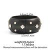 Retro Fashion Five-pointed Star Rivet Wooden Bracelet Bangles Y2k Punk Style Geometric Vintage Bangle Jewelry Fashion Hiphop Grunge Pulseras Mujer