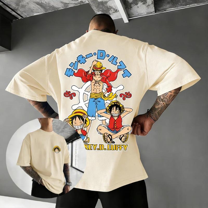 One Piece Luffy T Shirt Men Women Anime Graphic Tee Cotton Short Sleeve Tops 2026 Summer Trendy Casual Streetwear Y2k Clothes
