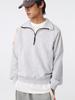 Gijunmaen Half Zip-Up Pullover Melange White