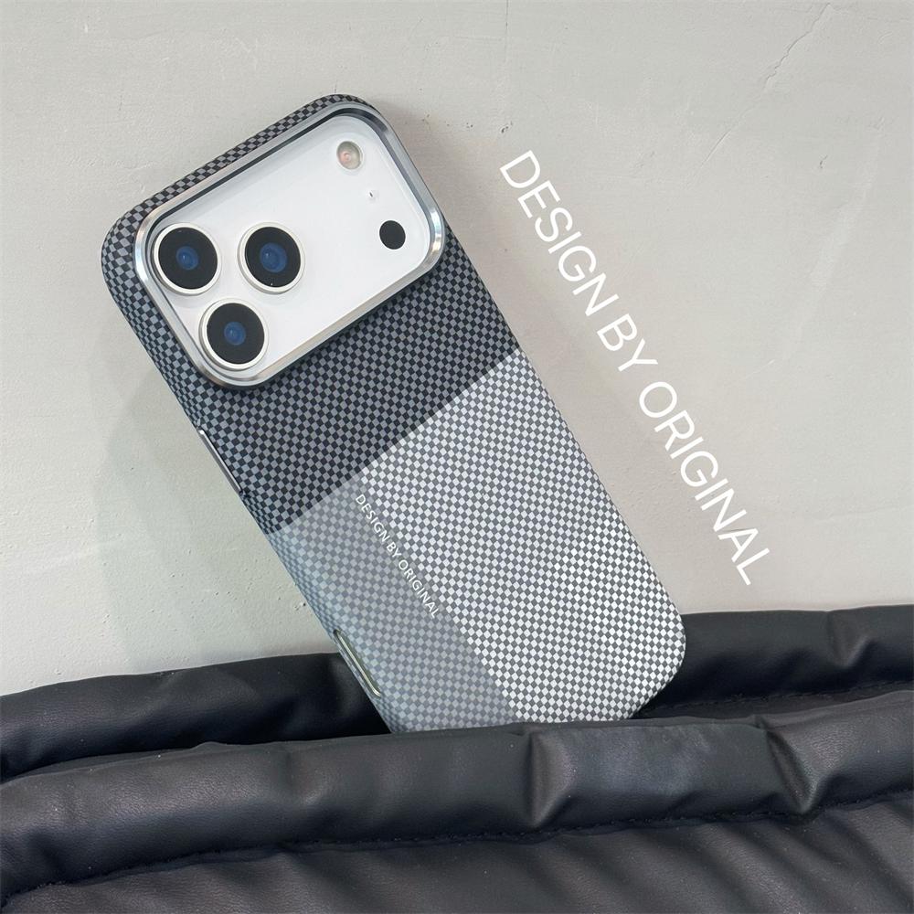 

For Magsafe Magnetic Wireless Charge Relief Carbon Fiber Pattern Case For iPhone 17 16 15 14 Pro Max Shockproof Matte Hard Cover iPhone17