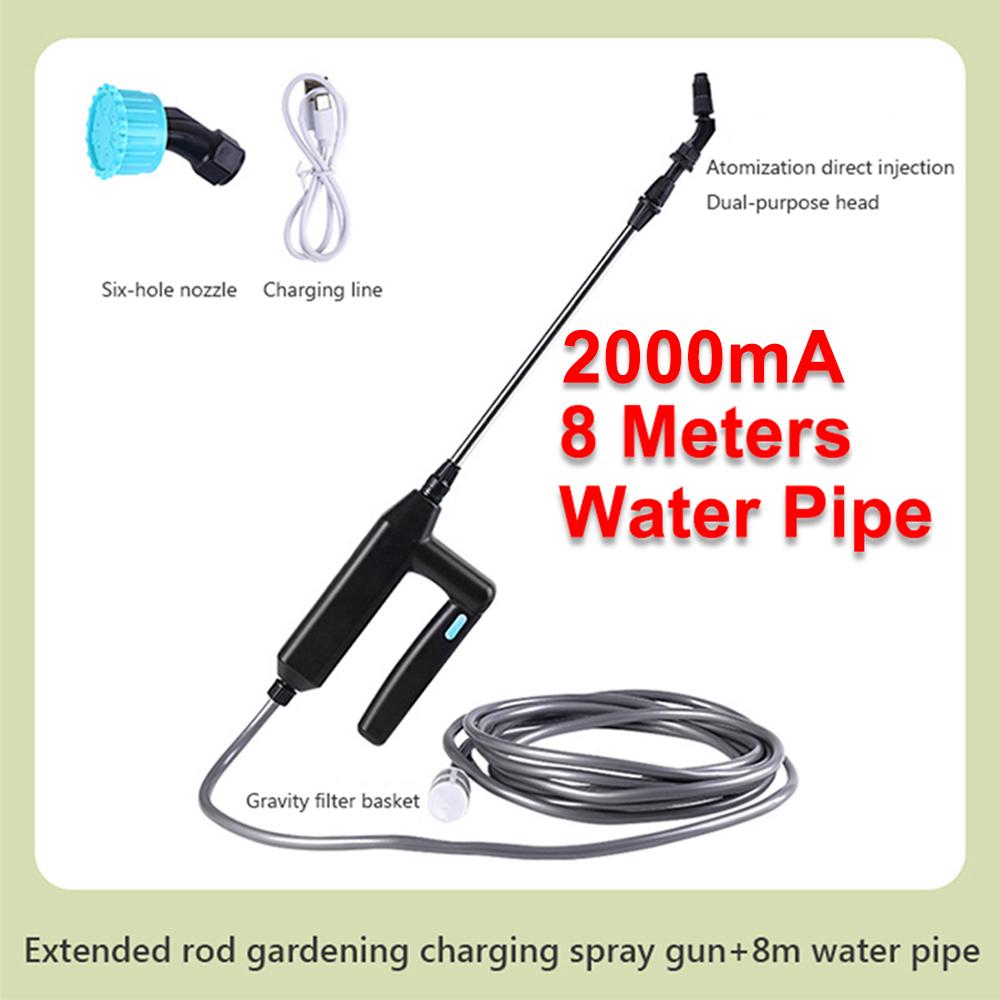 Garden Sprayer USB Rechargeable Plant Sprayer With 3/5/8M Hose Portable Lawn Watering Tools With Handle Automobile Sprayer