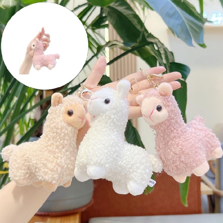 Mini Alpacas Themed Key Ring Cute And Practical Addition To Your Essential Lightweight Keychain Accessory