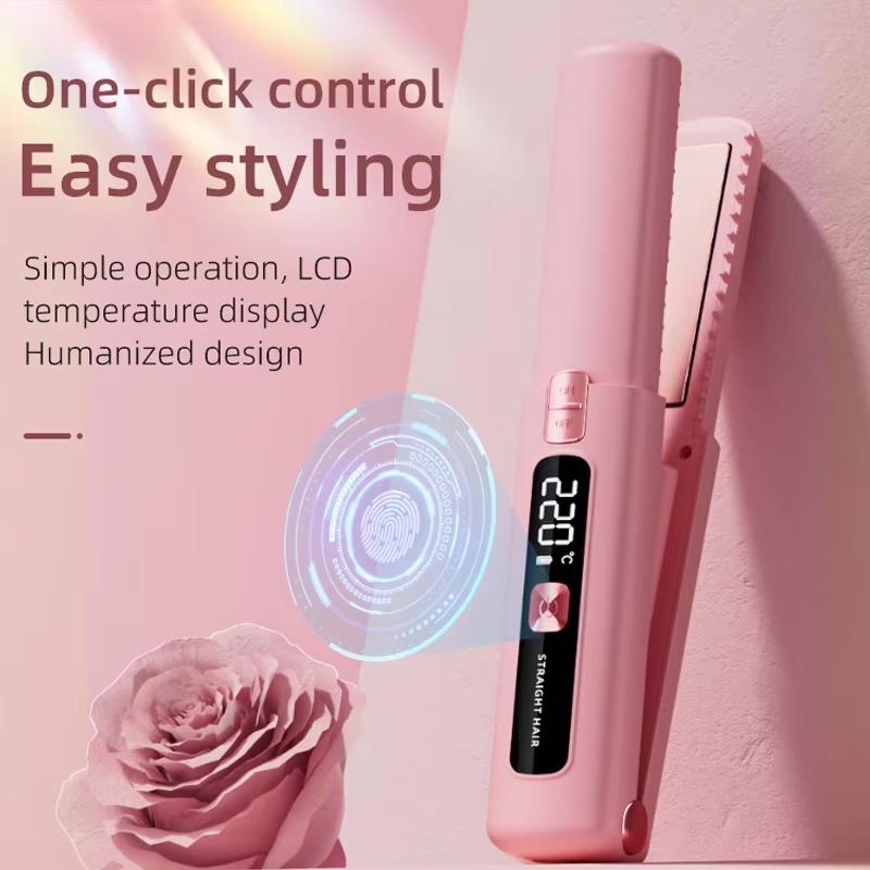 6 Temperature Settings Mini Wireless Straightener Portable Curler Multi-Function Professional Hair Styling Tool