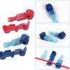 Quick Splice Wire Connector Terminals 25PCS Pack Easy and Safe Wire Splicing Suitable for Flexible Lines Red+Blue Color
