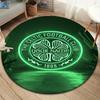 Celtic FC Wappen Benutzerdefinierter Name Runder Teppich Teppich für Wohnzimmer Schlafzimmer Sofa Spielzimmer Dekor Rutschfeste Bodenmatte
